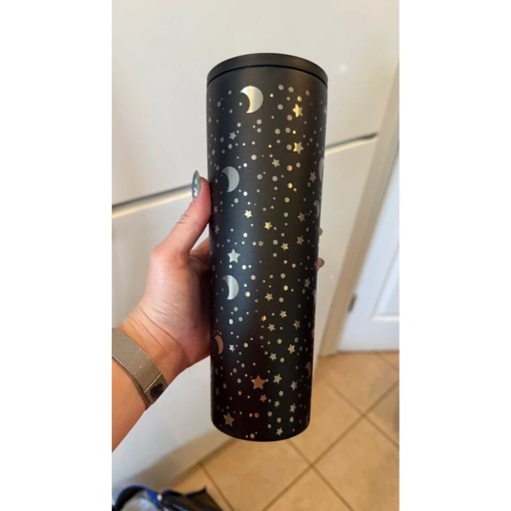 Black Star & Moon Simple Modern Tumbler with Lid